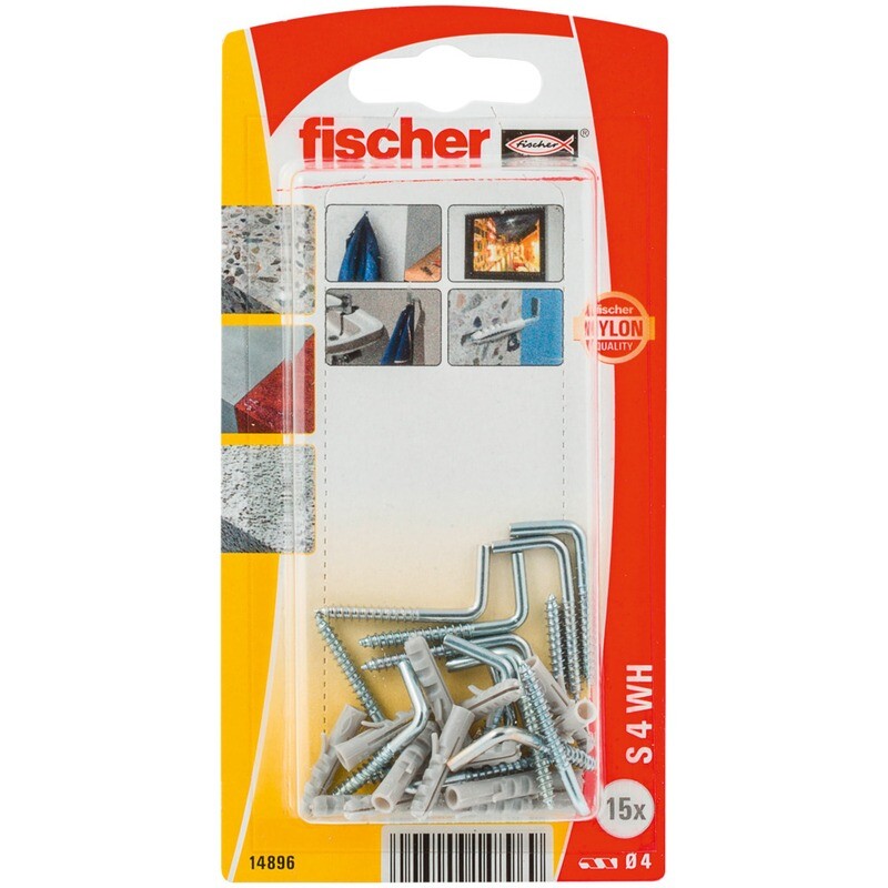 S 4 WH Νάιλον βύσμα γωνία blister (15x)