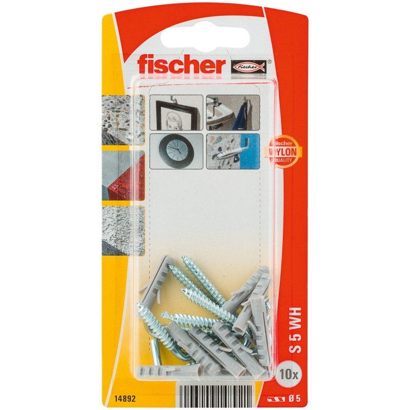 S 5 WH Νάιλον βύσμα γωνία blister (10x)