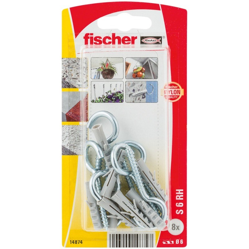 S 6 RH Νάιλον βύσμα γάντζος blister (8x)