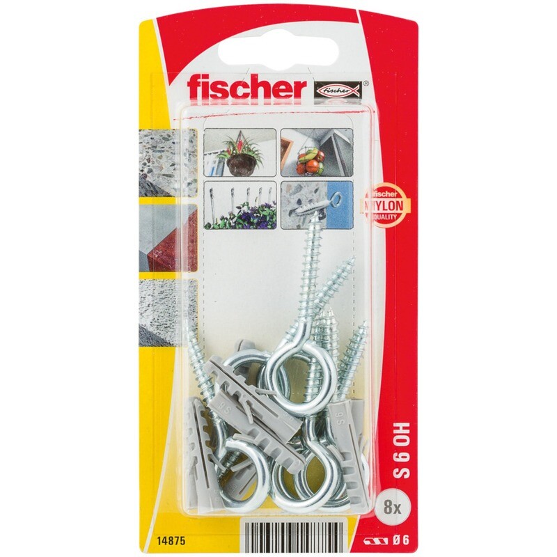 S 6 ΟH Νάιλον βύσμα κρίκος blister (8x)