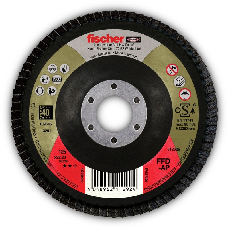 FFD-AP 115 K60 Φτερωτός δίσκος λείανσης inox