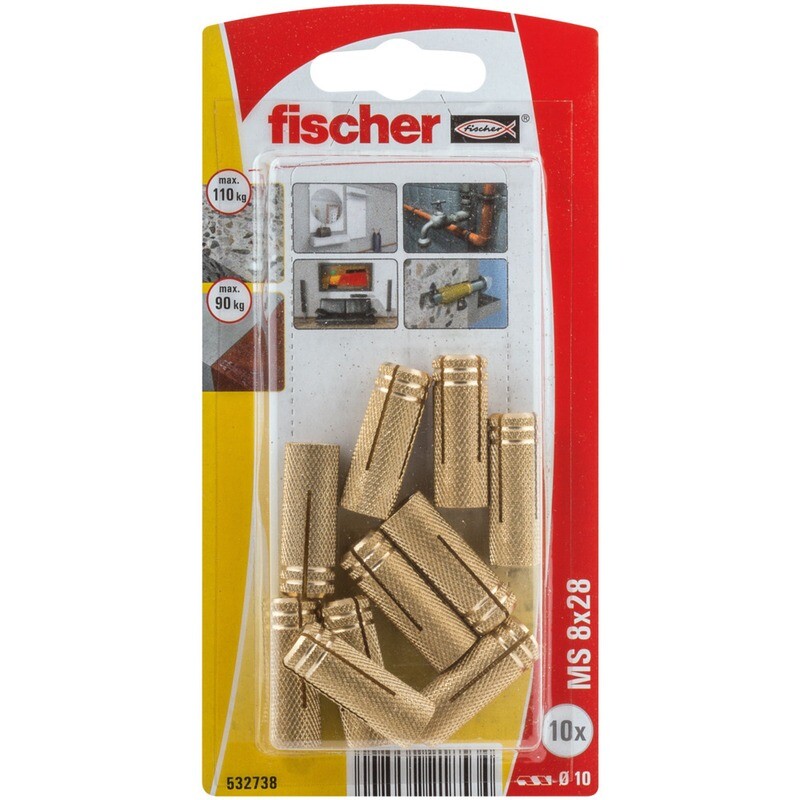 MS 8x30 Μπρούτζινο βύσμα blister (10x)