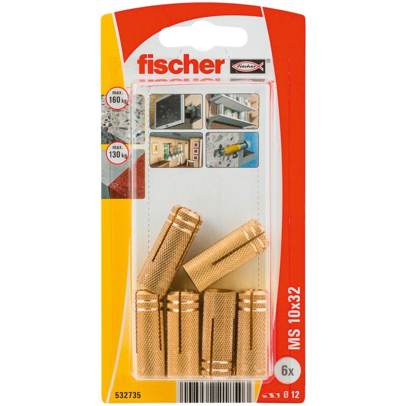 MS 10x34 Μπρούτζινο βύσμα blister (6x)