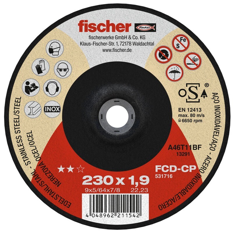 FCD-CP 230x1,9x22,23 Δίσκος κοπής inox (κούρμπα)