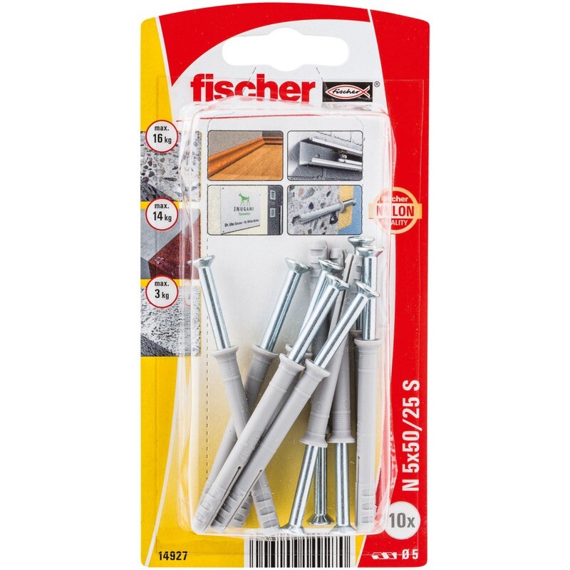 N 5x50/25 S Καρφωτό βύσμα blister (10x)