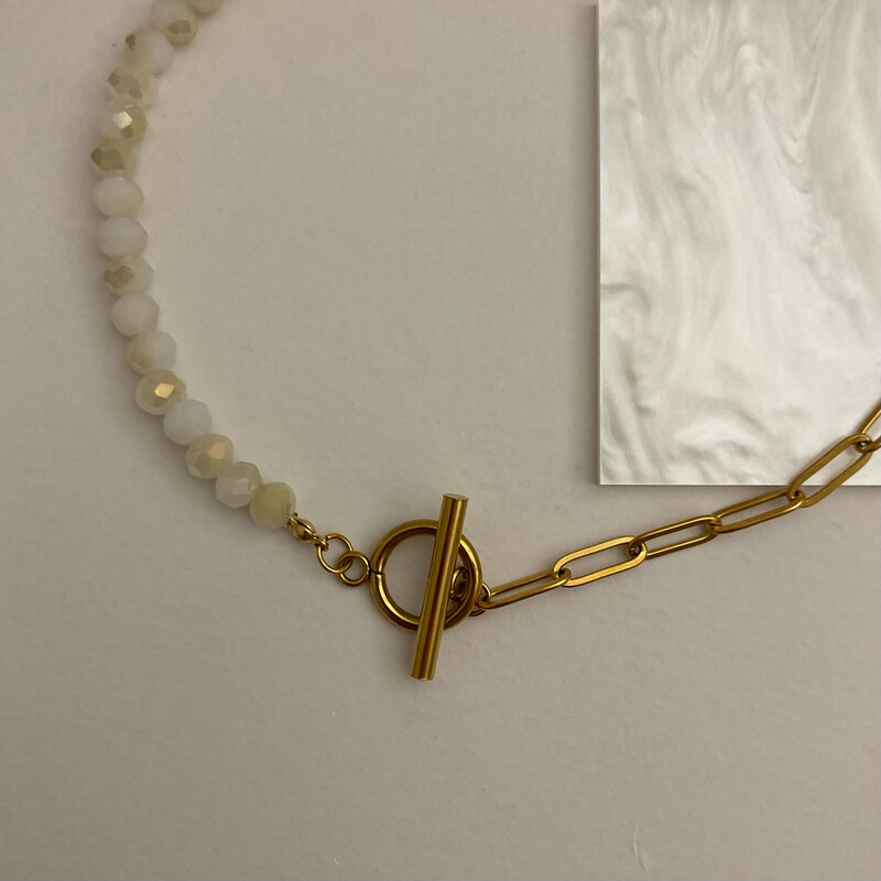 Collier “Pearl and chains”