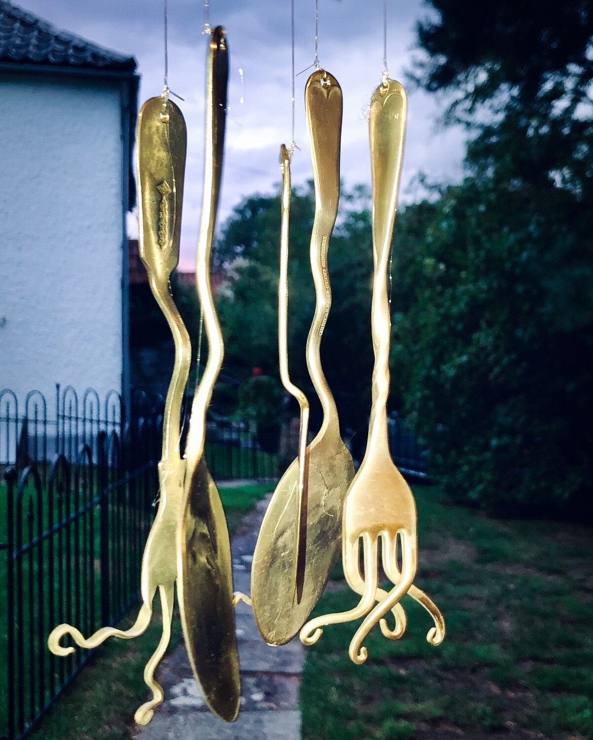 Ornate Individual Wind Chime - Great for garden or gift to hang over a dining area