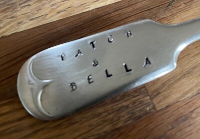 Dog Cat Pet Fork made from vintage plated cutlery flatware