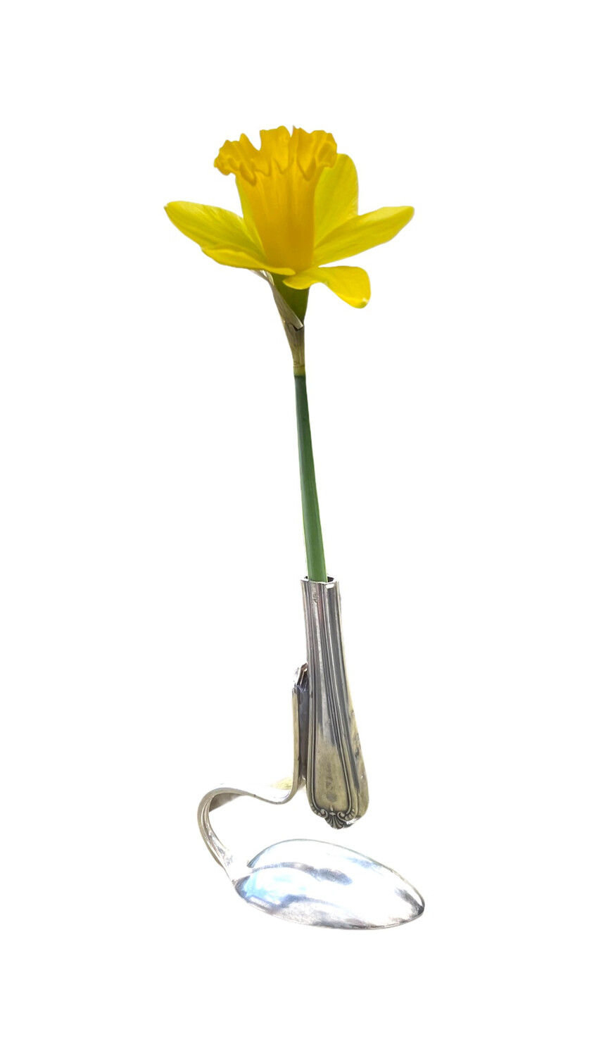 Single Stem Vase From Recycled Vintage Cutlery