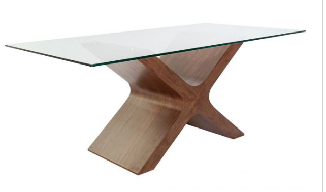MESA COMEDOR CRISTAL MDF 180X100X76 MARRON