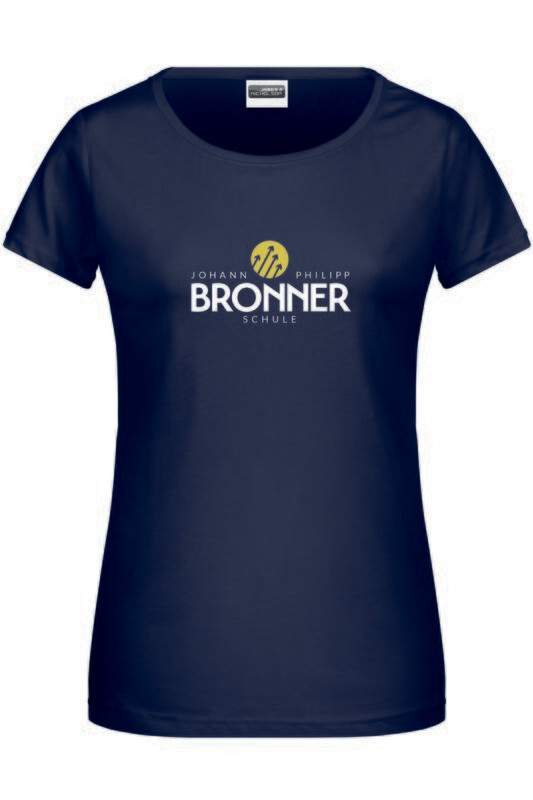 Johann Philipp Bronner Damen Bio-Baumwoll-Shirt, Farbe: navy