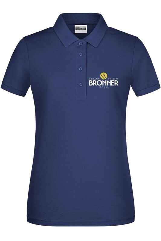 Johann Philipp Bronner Ladies Polo - aus Bio-Baumwolle, Farbe: navy