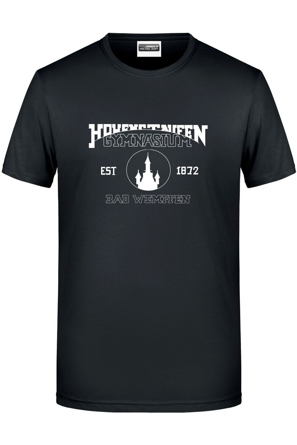 Herren Hohenstaufen-Gymnasium Shirt, Farbe: schwarz