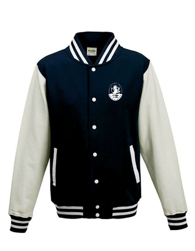 College-Jacke Unisex - Englisches Institut Heidelberg, Farbe: navy/weiß