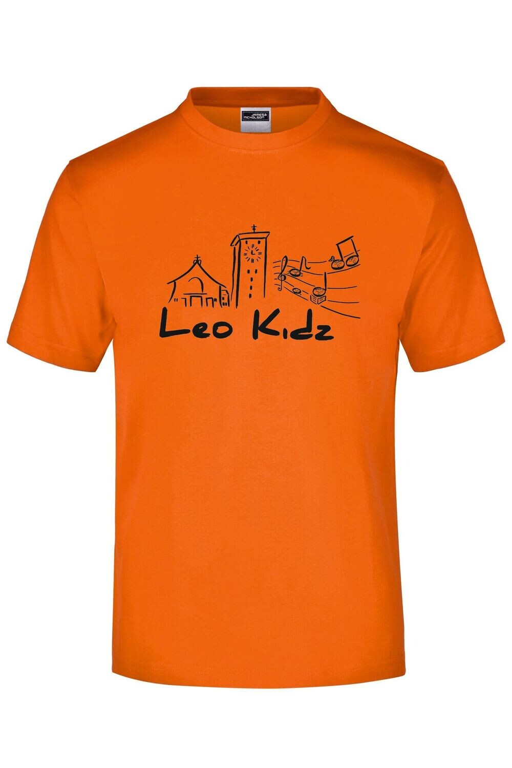 Kinder & Herren Shirt - Leo-Kidz, Druckfarbe: orange