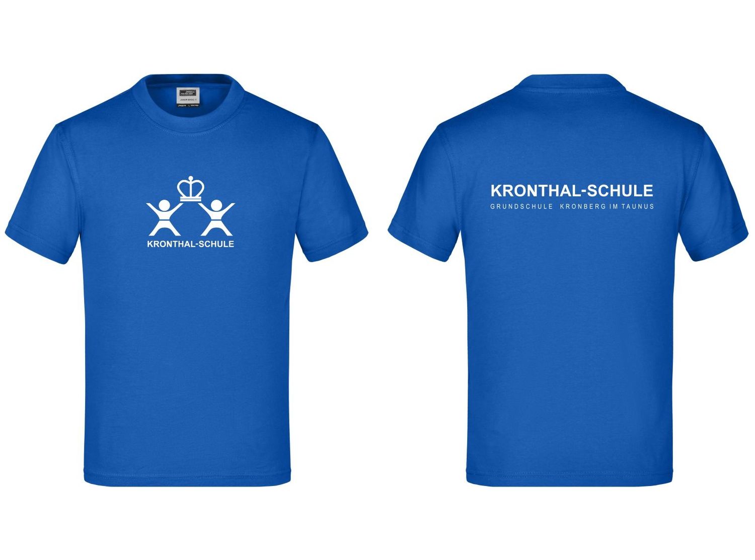 Kronthal-Schule T-Shirt, Farbe: royalblau - Aufdruck weiß