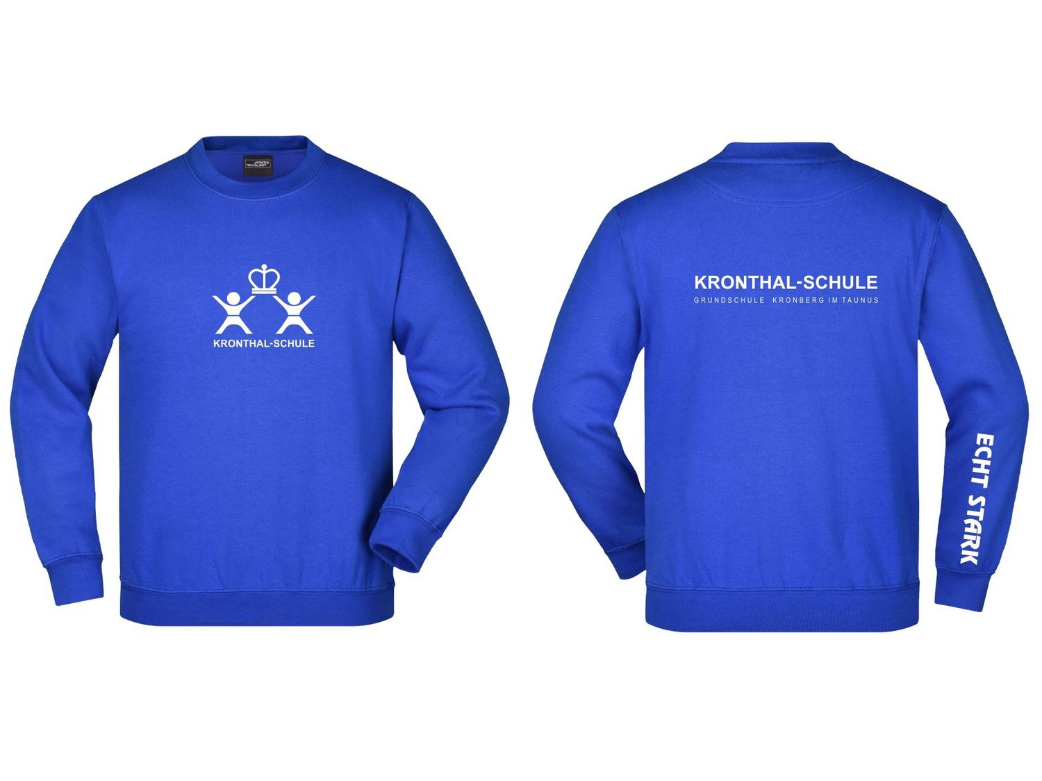 Kronthal-Schule Pullover, Farbe: royalblau - Aufdruck weiß