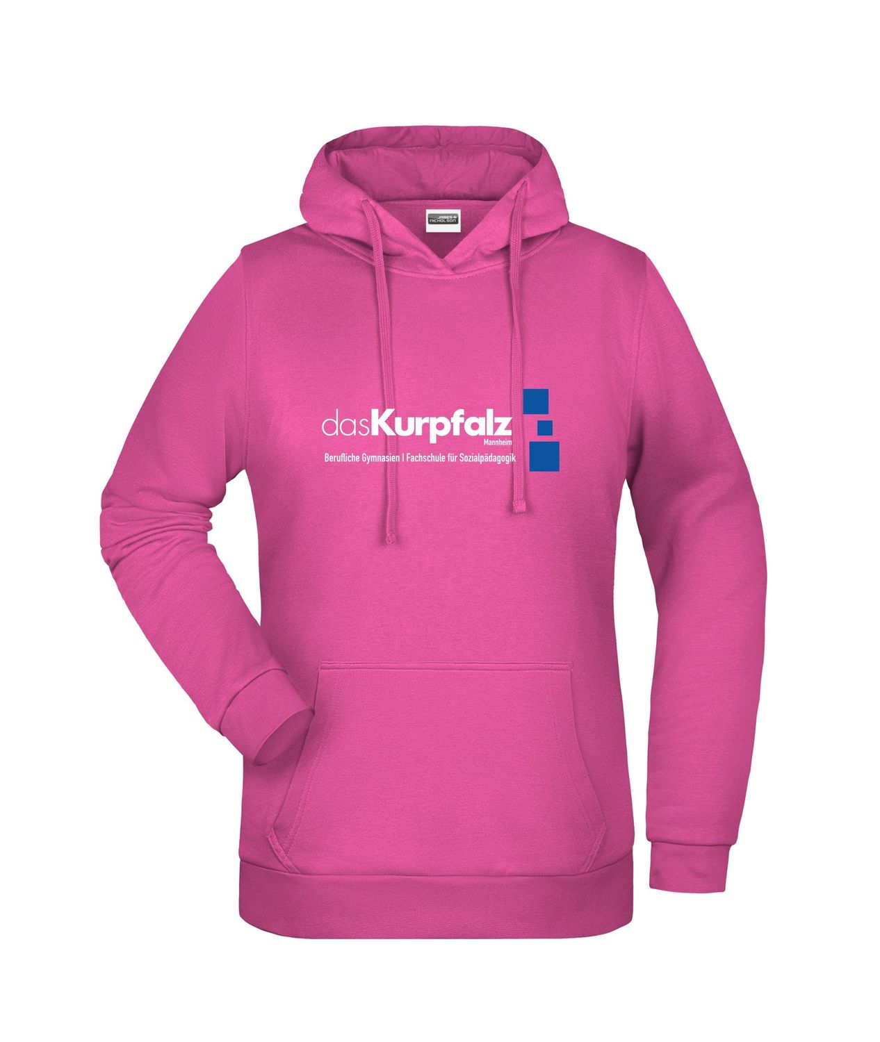 Damen Kurpfalz Gymnasium Hoody, Farbe: pink