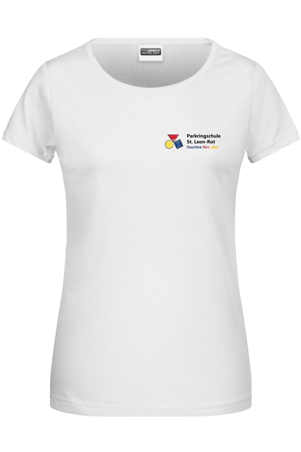 Damen Parkringschul-Shirt, Farbe: weiß