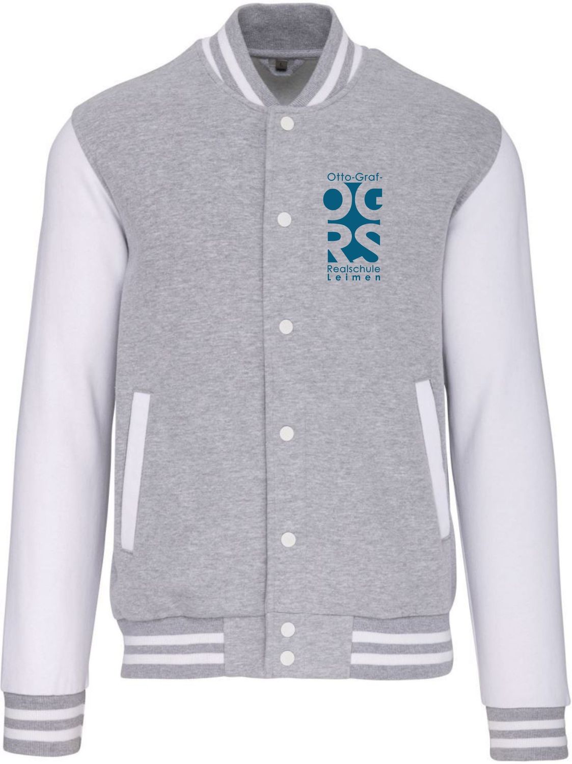 College-Jacke Unisex Otto-Graf-Realschule College-Jacke Unisex Otto-Graf-Realschule, Farbe: grey/white
