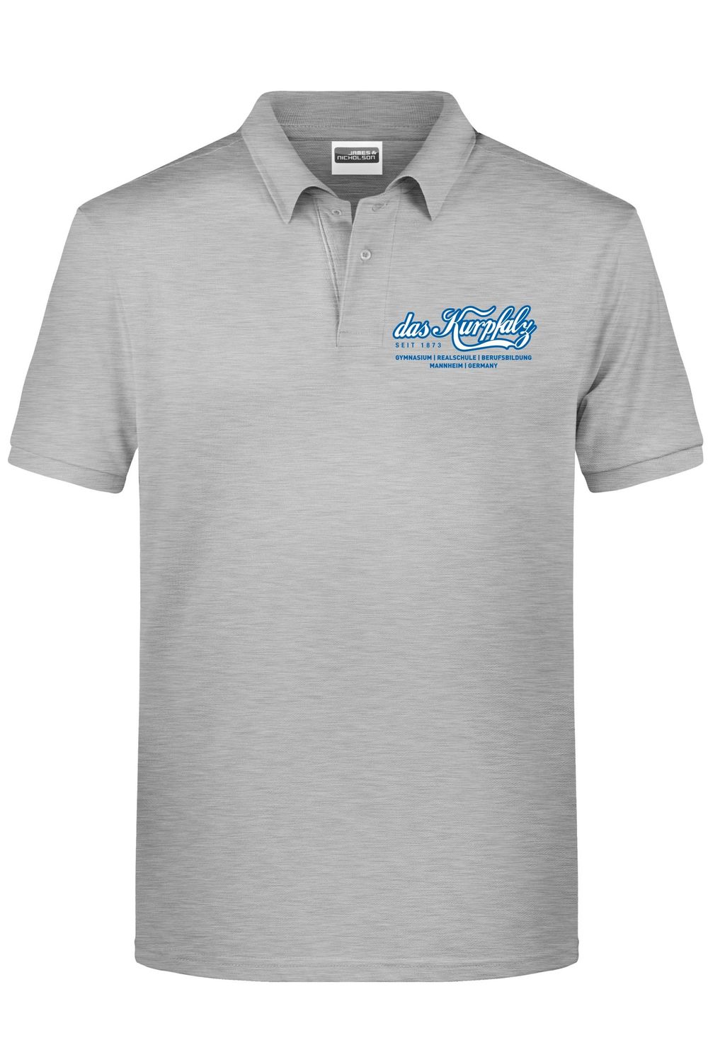 Kinder & Herren Kurpfalz Gymnasium Mannheim Polo Kinder & Herren Kurpfalz Gymnasium Mannheim Polo, Farbe: grey-heather