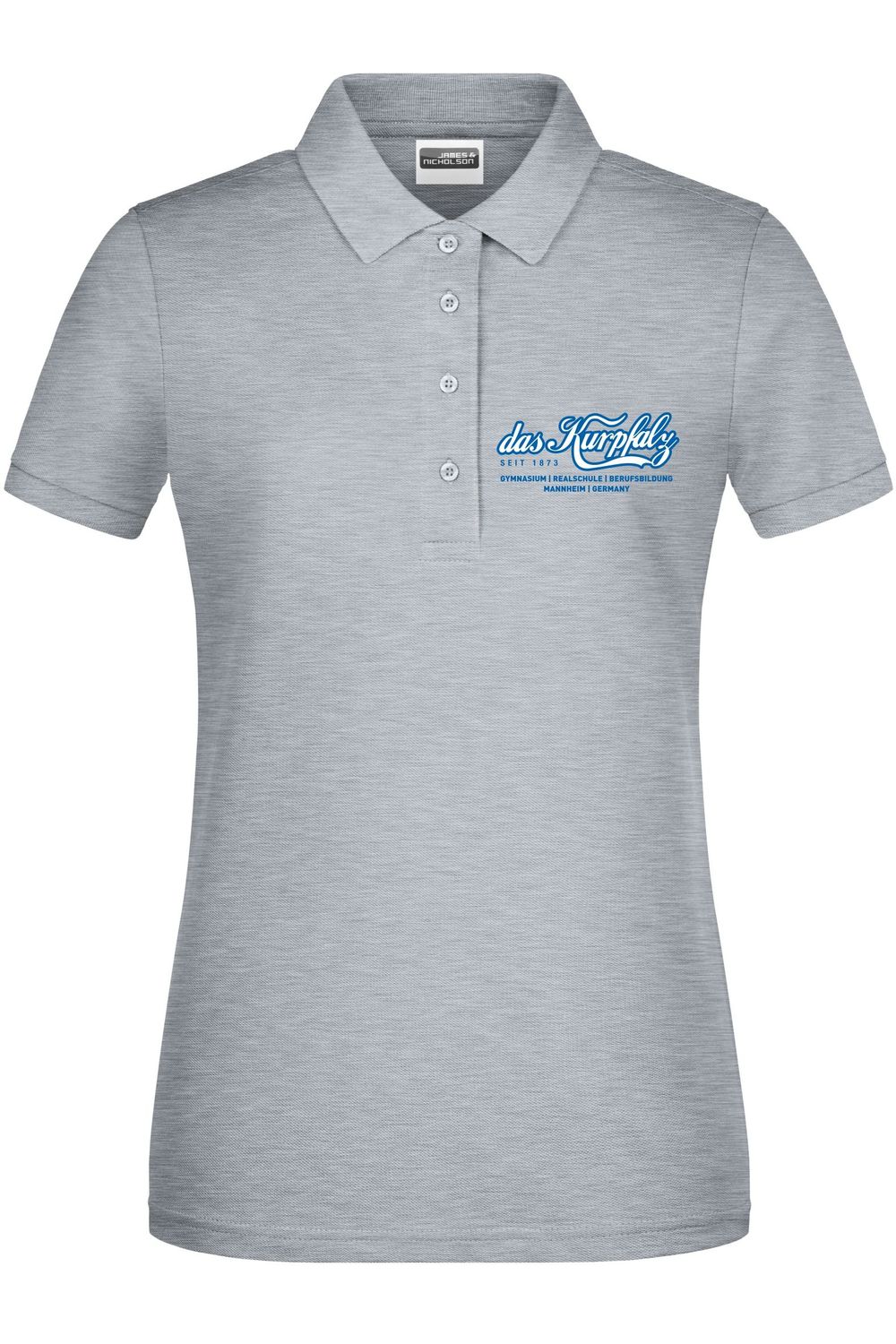 Damen Kurpfalz Gymnasium Mannheim Polo Damen Kurpfalz Gymnasium Mannheim Polo, Farbe: grey-heather