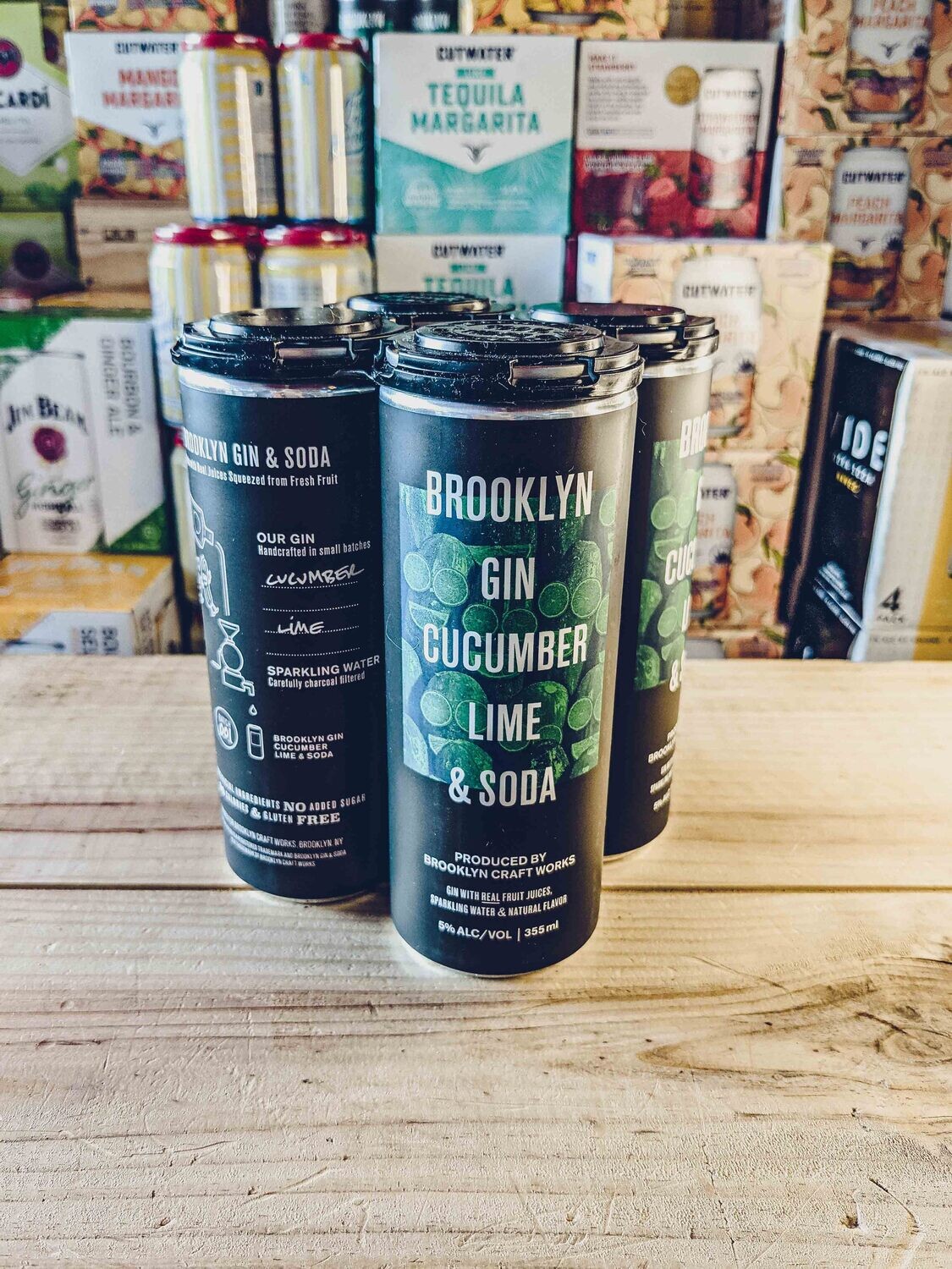 Brooklyn Gin Cucumber Lime And Soda 355ml  4 Pack
