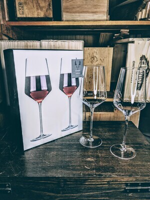 Viski Crystal Bordeaux Glasses (Set of 2)