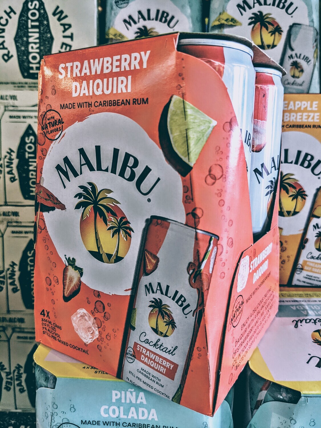 Malibu Strawberry Daquiri 355ml 4 Pack