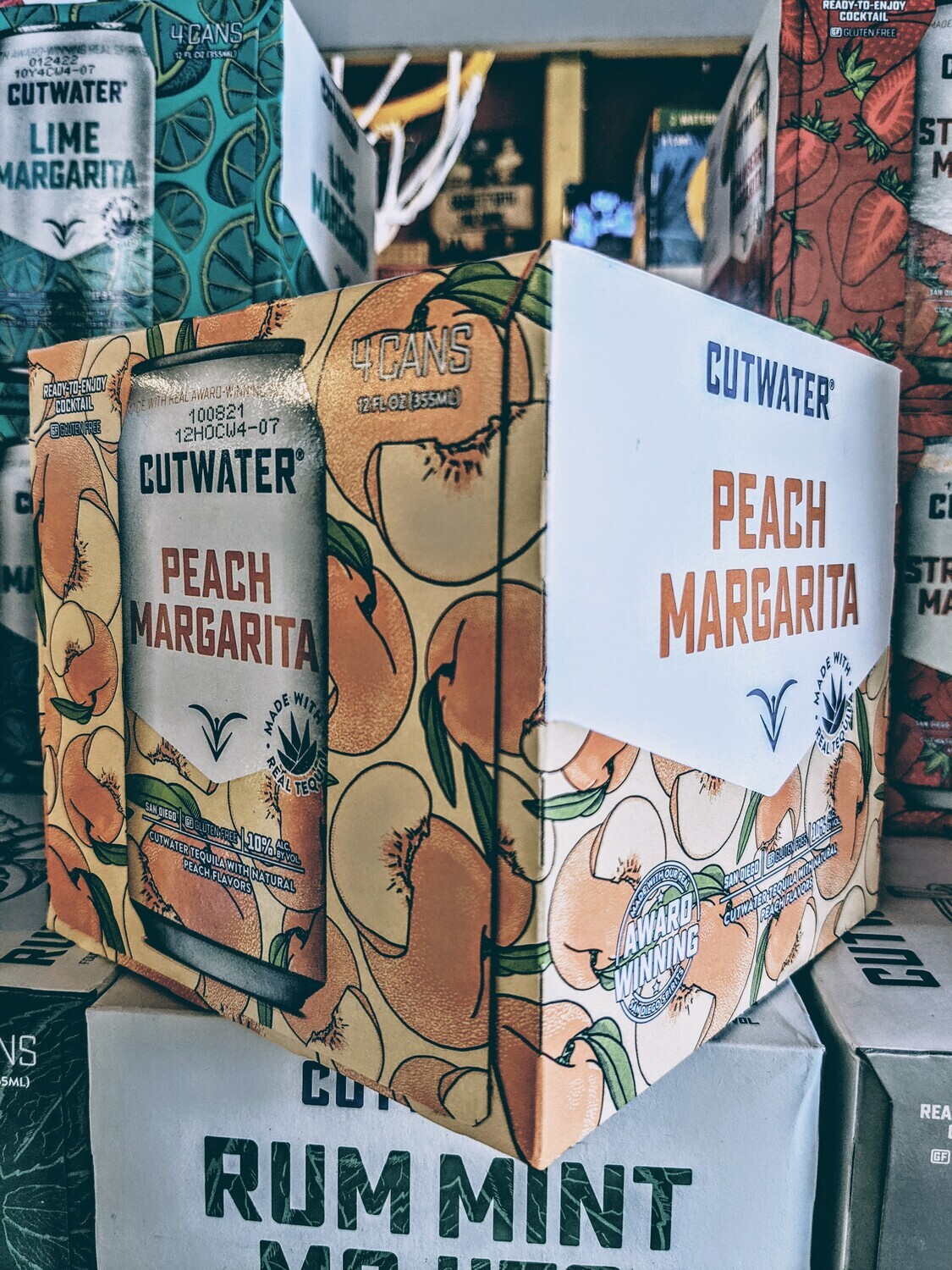 Cutwater Cocktails Peach Margarita 4 Pack 355ml