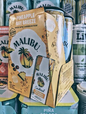 Malibu Pineapple Bay Breeze 355ml 4 Pack