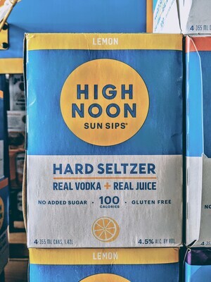High Noon Lemon 4 Pack 355ml