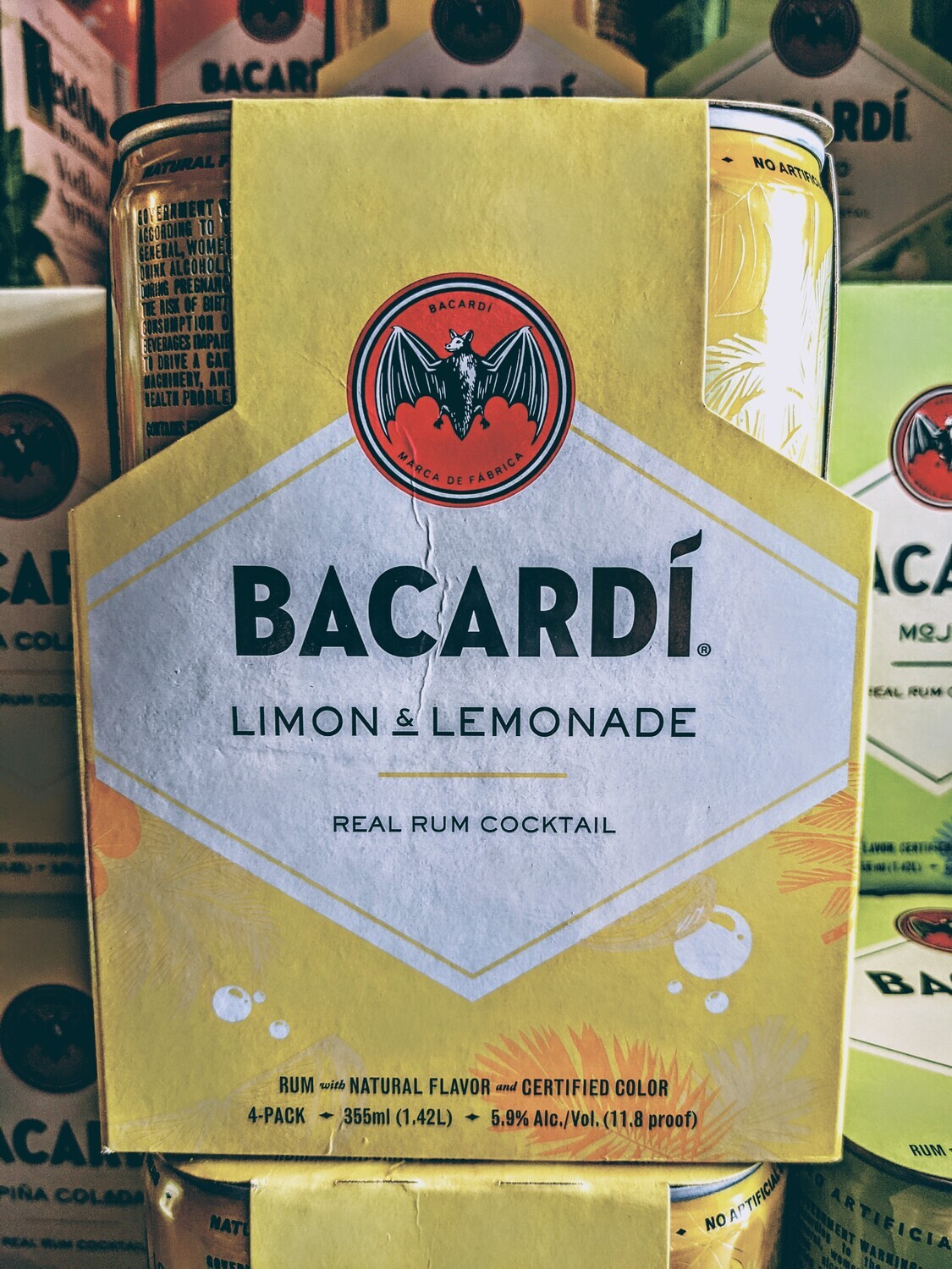 Bacardi Limon & Lemonade 355ml 4 Pack