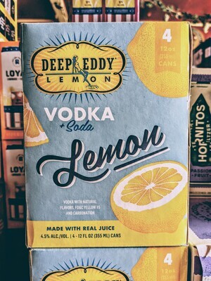 Deep Eddy Lemon Vodka Soda 355ml 4 Pack