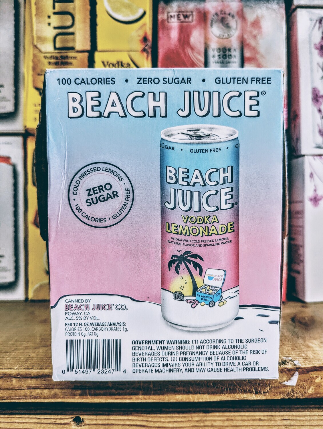 Beach Juice Vodka Lemonade 355ml 4 Pack