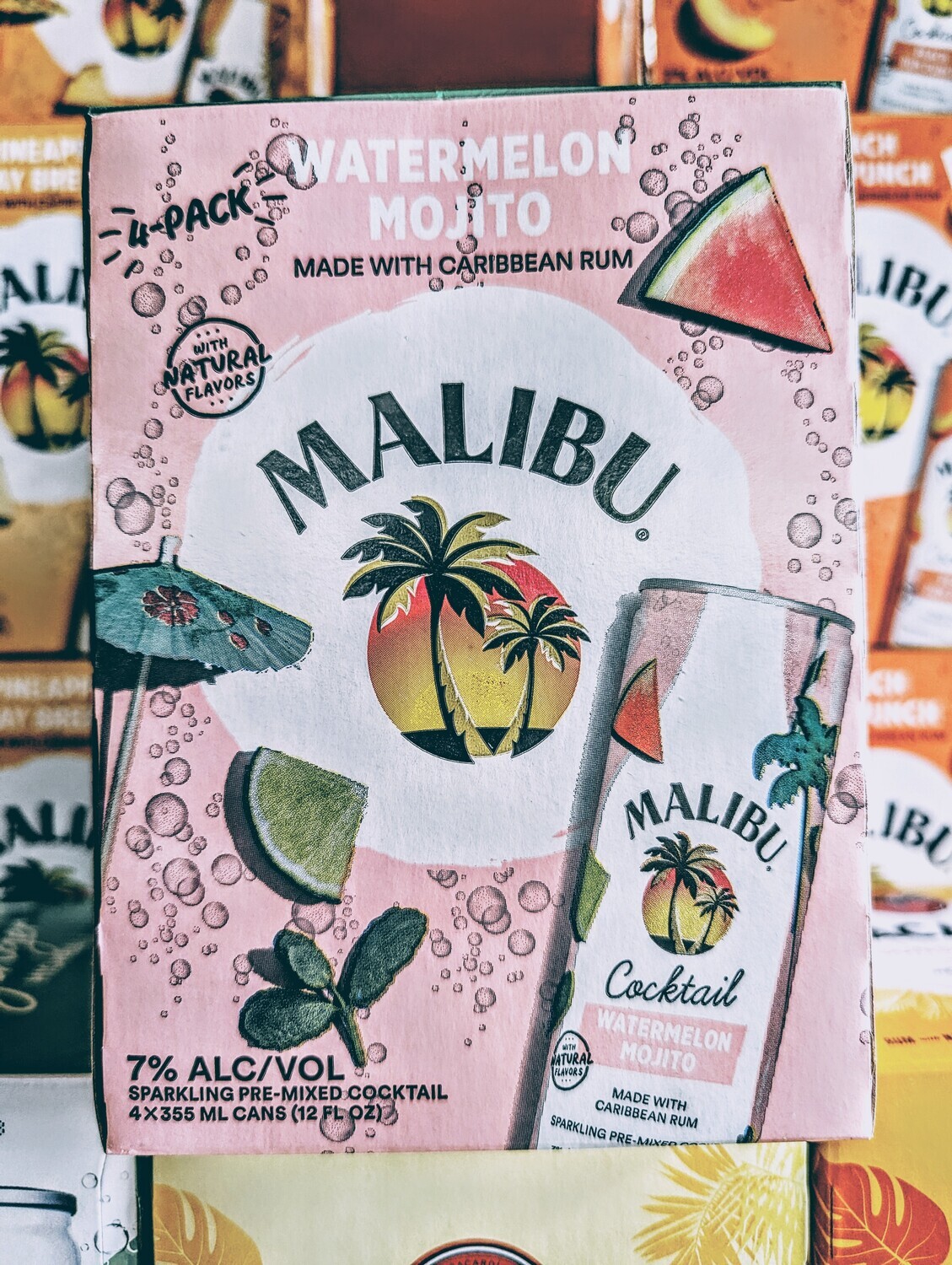 Malibu Watermelon Mojito 355ml 4 Pack