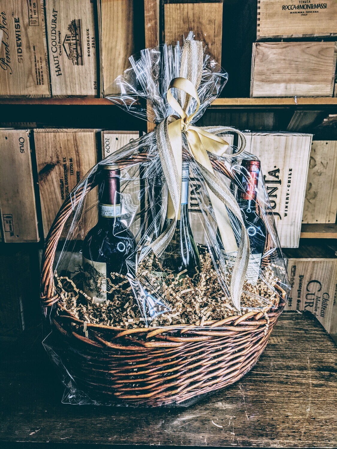 Holiday Gift Wicker Basket