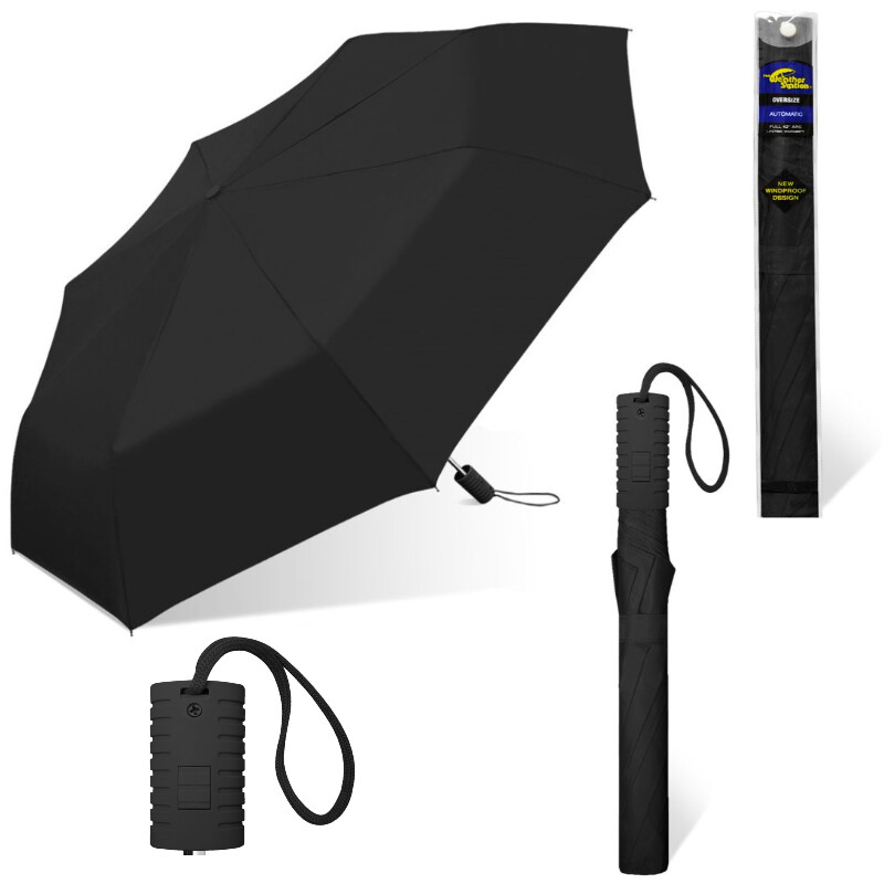 PARAGUAS PLEGABLE AUTOMATICO NEGRO