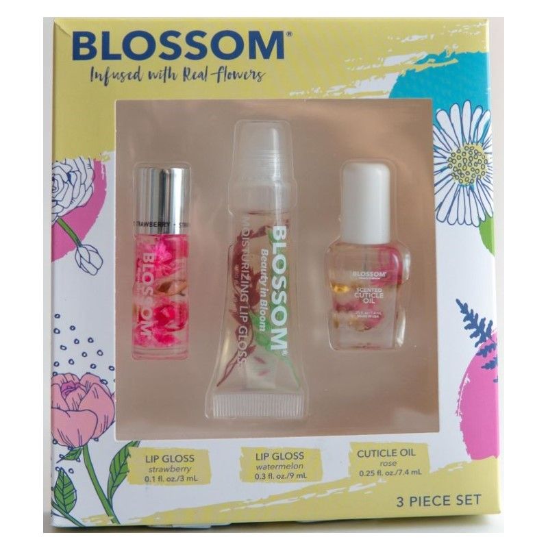SET BLOSSOM (LABIAL-BRILLO HIDRATANTE/ACEITE CUTICULA)