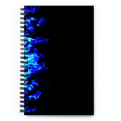 Spiral Notebook, 140 sheets, blue flames