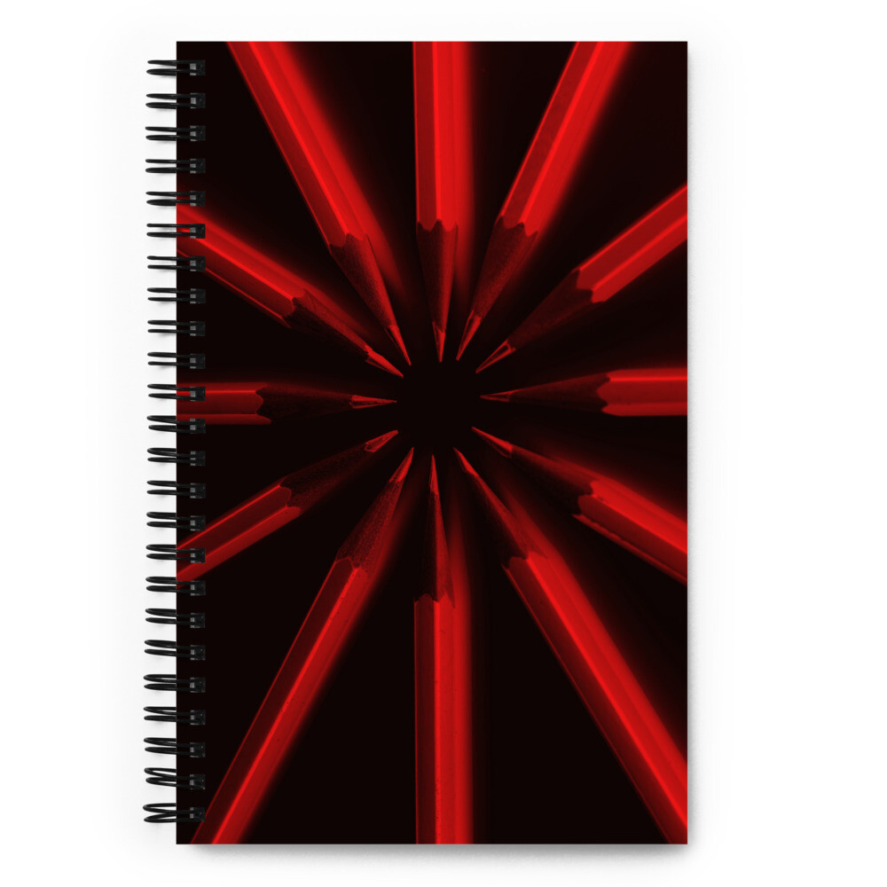 Spiral notebook, 140 Sheets, Red pencils