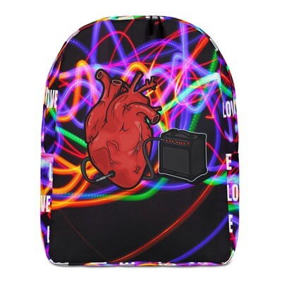 Minimalist Backpack, Neon stripes, Amplify Love