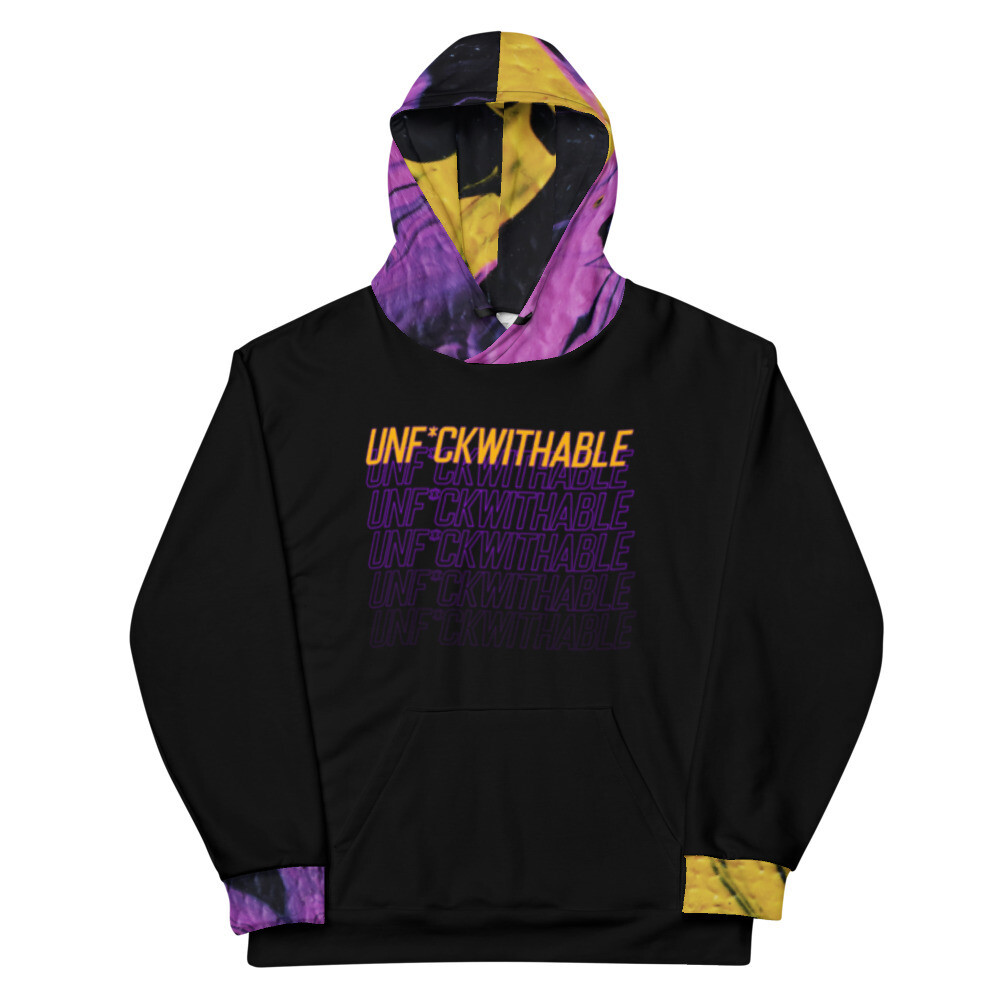 Hoodies for young men, Purple and yellow, Unf*ckwithable