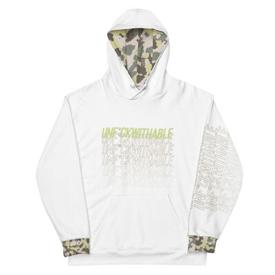 Hoodies for young men, White and camo, Unf*ckwithable