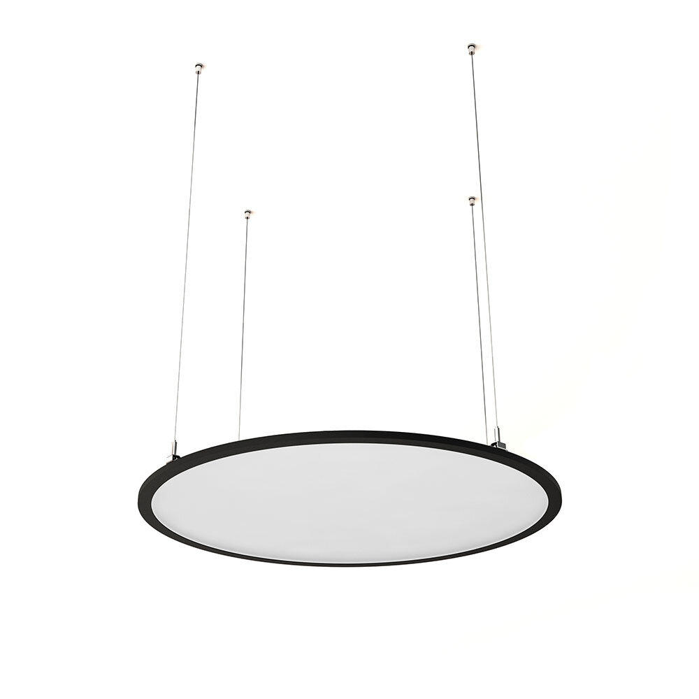 ProLuce® Hängeleuchte TONDO/D 6048, Ø608 mm, 48W, 4800 lm, 2700K, 50/50% u&d, DALI, weiss