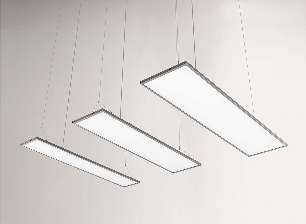 PROLUCE® LED Panel LALUNA/W PLUS 54W, 4860 lm, ALU, 1380x338x18 mm, 4000K, diff.