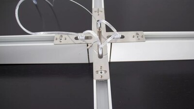ProLuce® Linienleuchte PENDOLO Kreuzverbinder, 201x201x1.5 mm, Edelstahl