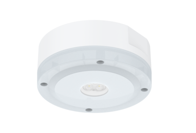 PROLUCE® LED Notleuchte EM2-IP IP65, für Decken-, anbau, weiss, 2 Linsen, 240V, 3 Std., Auto-Test