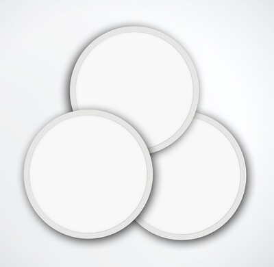 ProLuce® LED Panel TONDO 9090, Ø900 mm, 90W, 9900 lm, 3000K, CRI &gt;90, 100°, DALI, silber