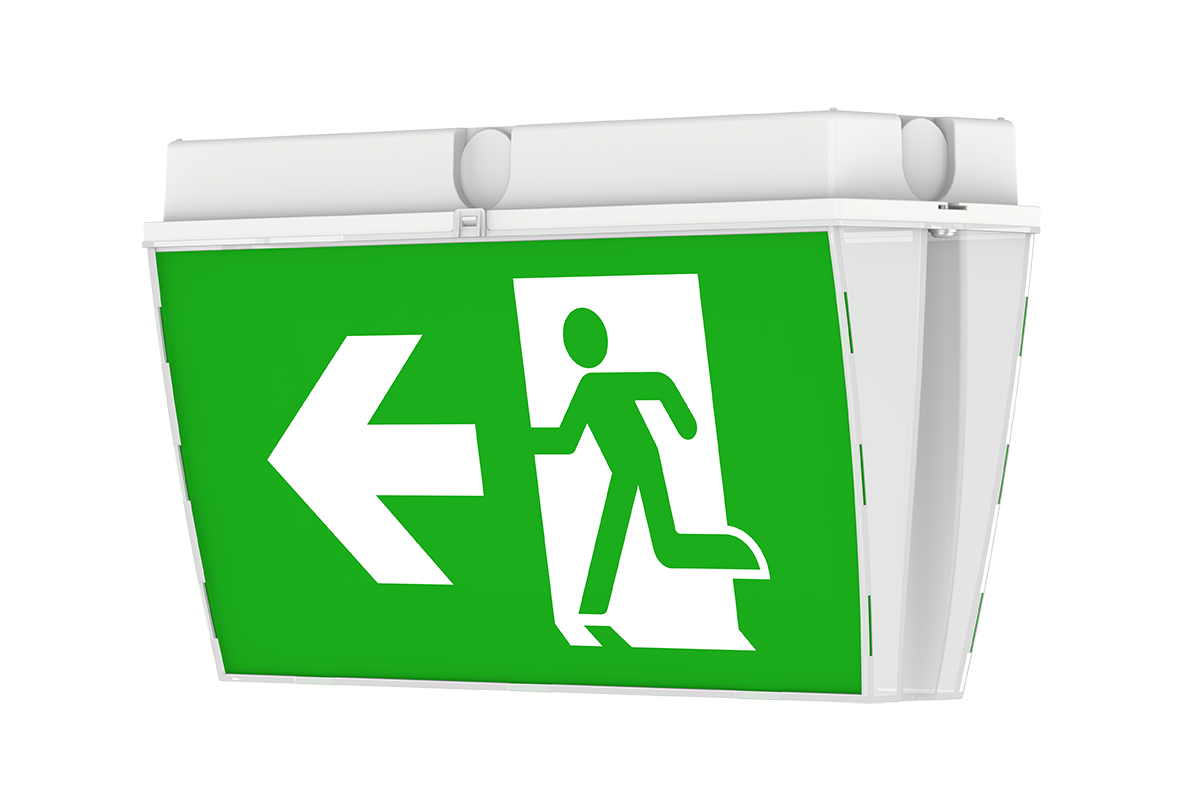 PROLUCE® LED Not-/Fluchtwegleuchte EM3 für Deckenmontage, 4 Pictogr., IP65, 240V, 3 Std., Auto-Test PROLUCE® LED Not-/Fluchtwegleuchte EM3 für Deckenmontage, 4 Pictogr., IP65, 240V, 3 Std., Auto-Test